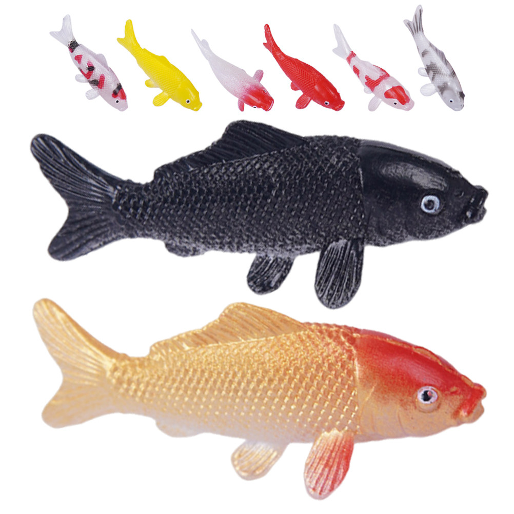 Bonsai Koi Garden - 8Pcs Miniature Koi Fish Statue Realistic