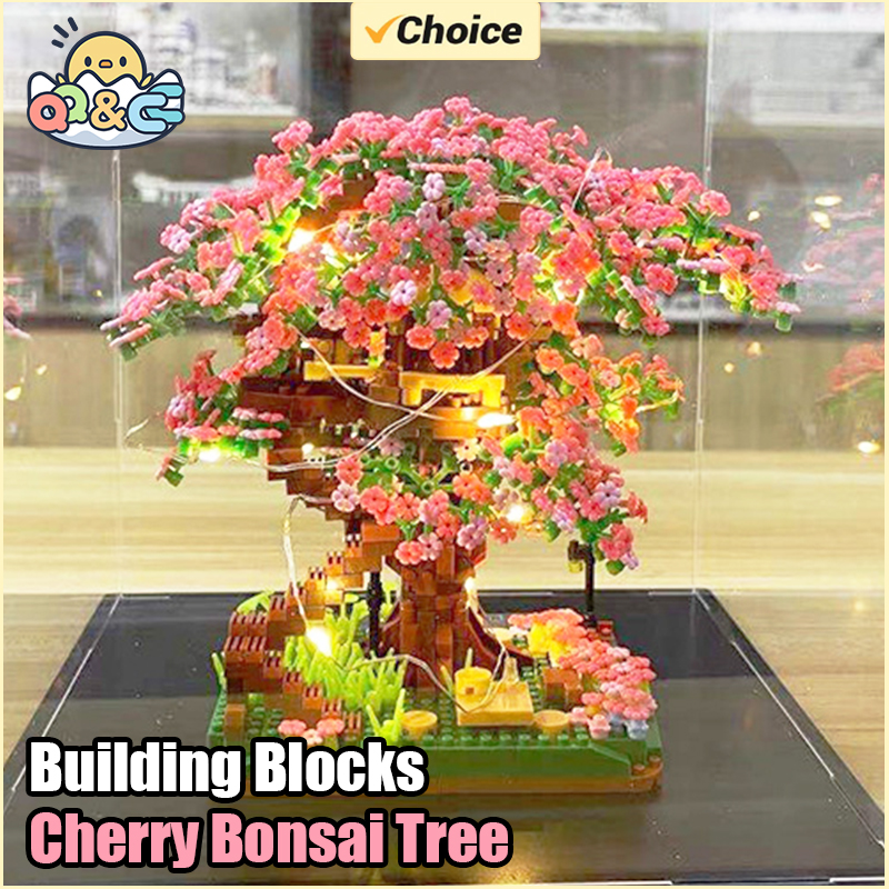 Bonsai Garden Lego - Cherry Bonsai Tree Building Blocks Set