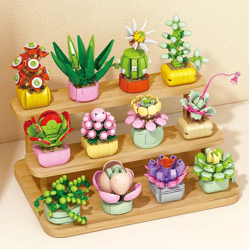 Bonsai Garden Lego - Flowers Succulents Building Blocks Everlasting Bonsai