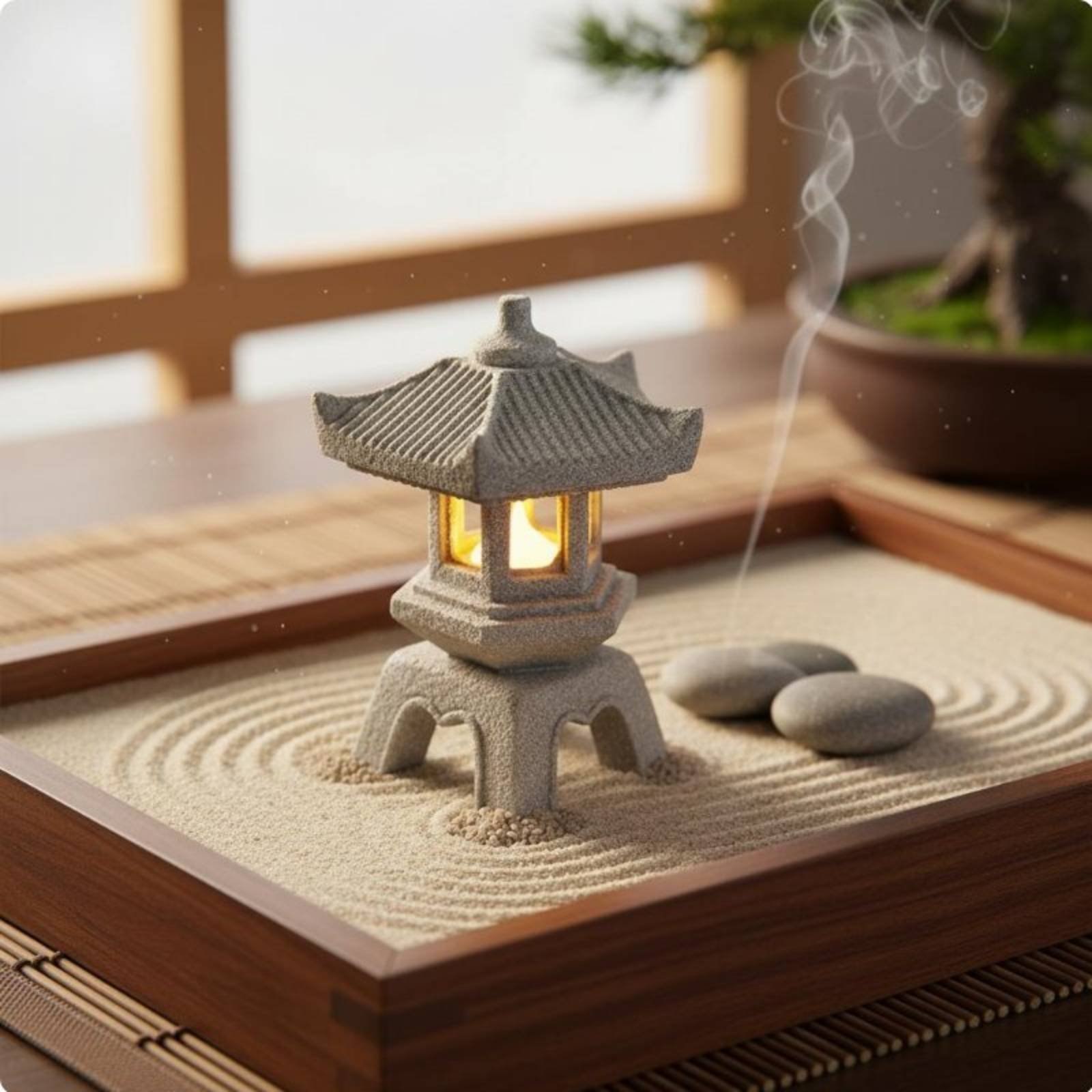 Miniature Stone Lantern Antiqu - Bonsai Garden Plants recensie en prijs