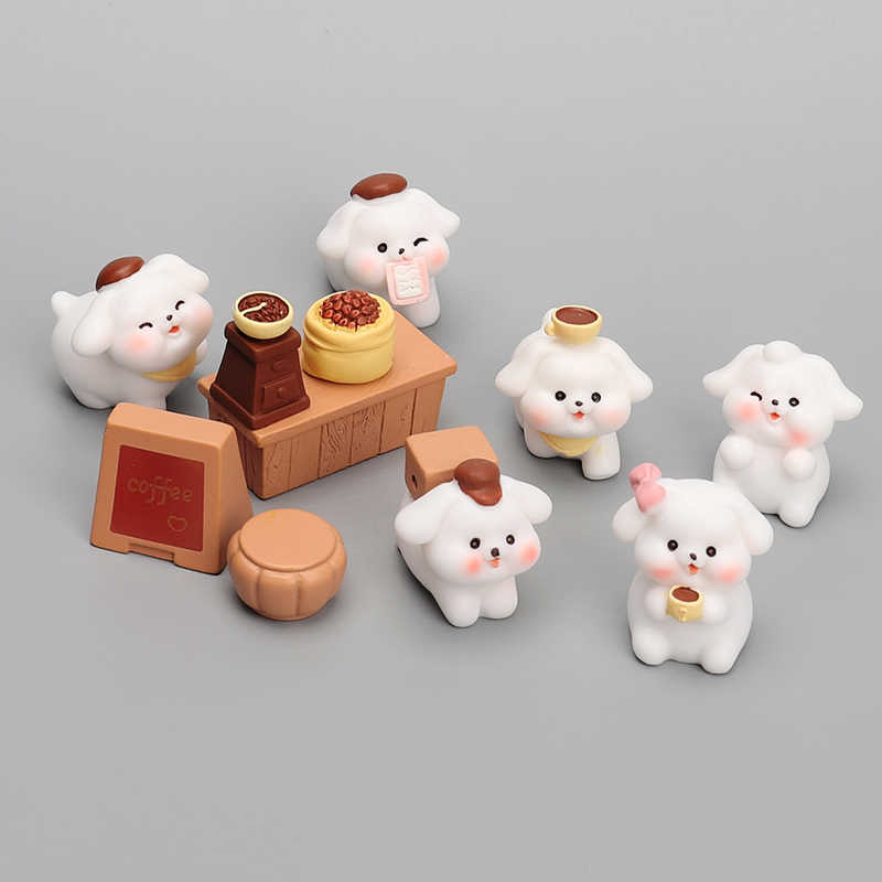 6-11PCS Cartoon White Dog Fami - Bonsai Garden Gift recensie en prijs