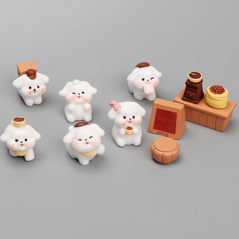 6-11PCS Cartoon White Dog Fami - Bonsai Garden Gift recensie en prijs