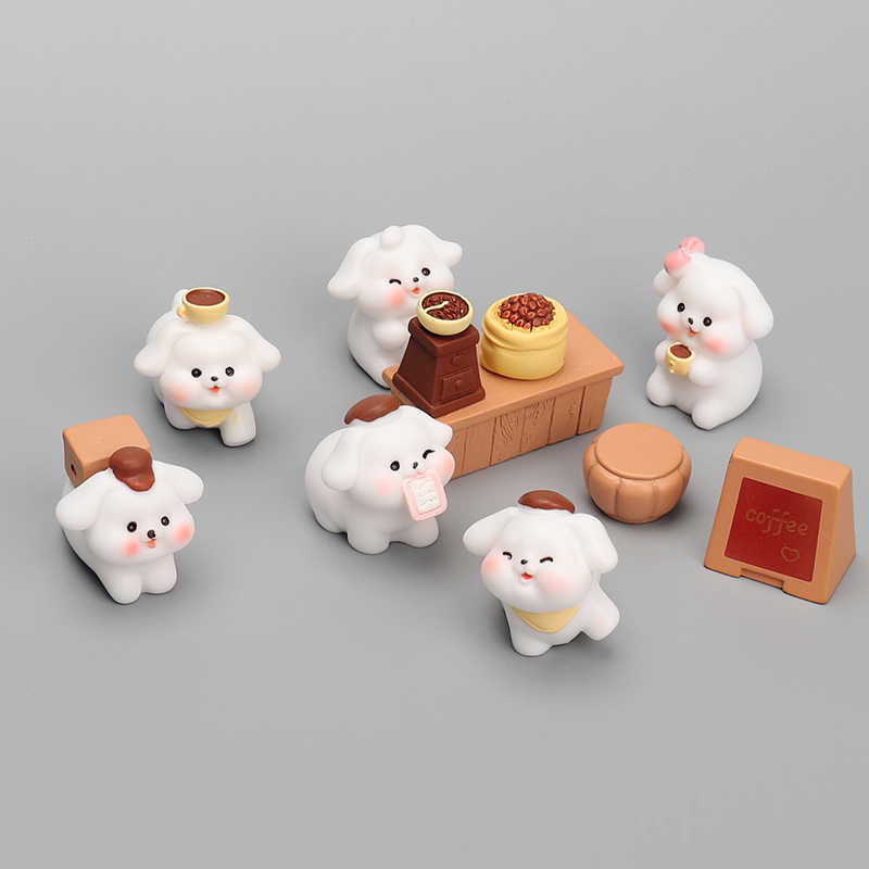 6-11PCS Cartoon White Dog Fami - Bonsai Garden Gift recensie en prijs