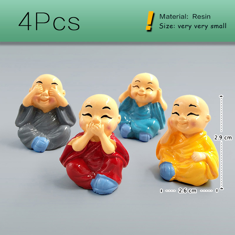 4pcs Chinese Kongfu Monk Minia - Bonsai Garden In Japan recensie en prijs