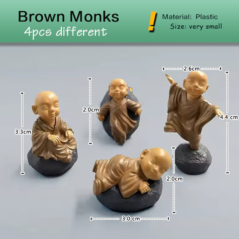 4pcs Chinese Kongfu Monk Minia - Bonsai Garden In Japan recensie en prijs