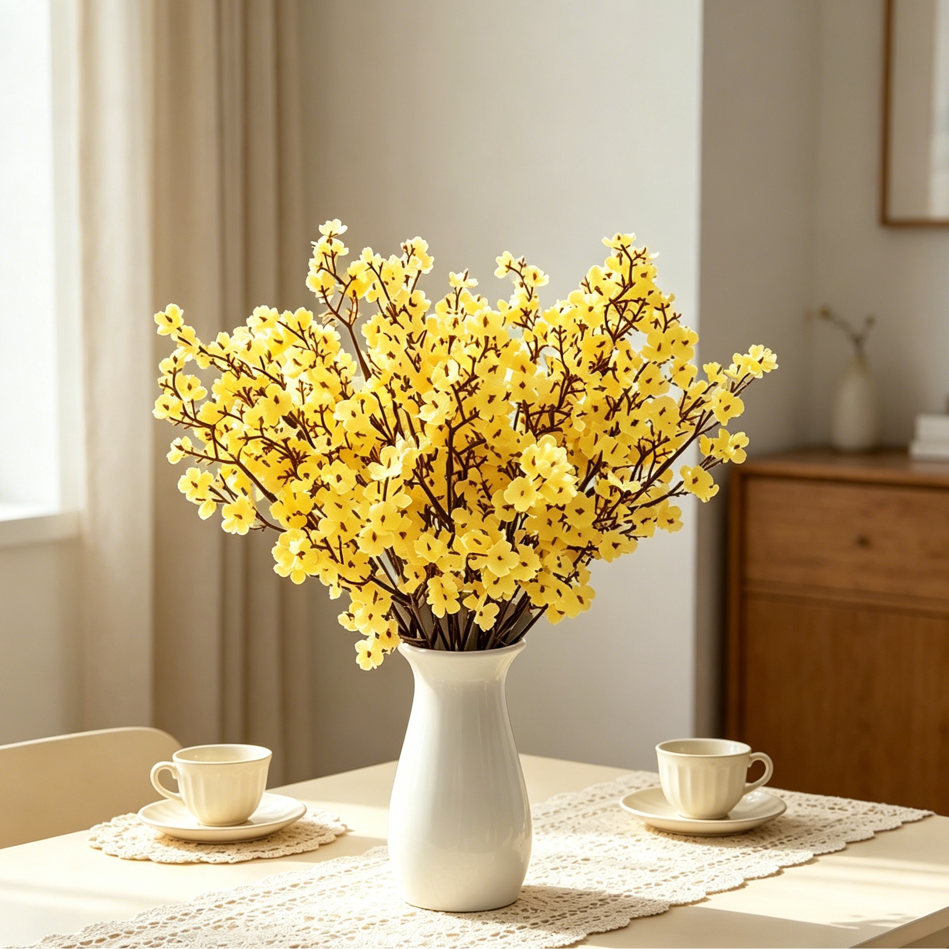 Artificial Flower Silk Gypsoph - Bonsai Garden Gift recensie en prijs