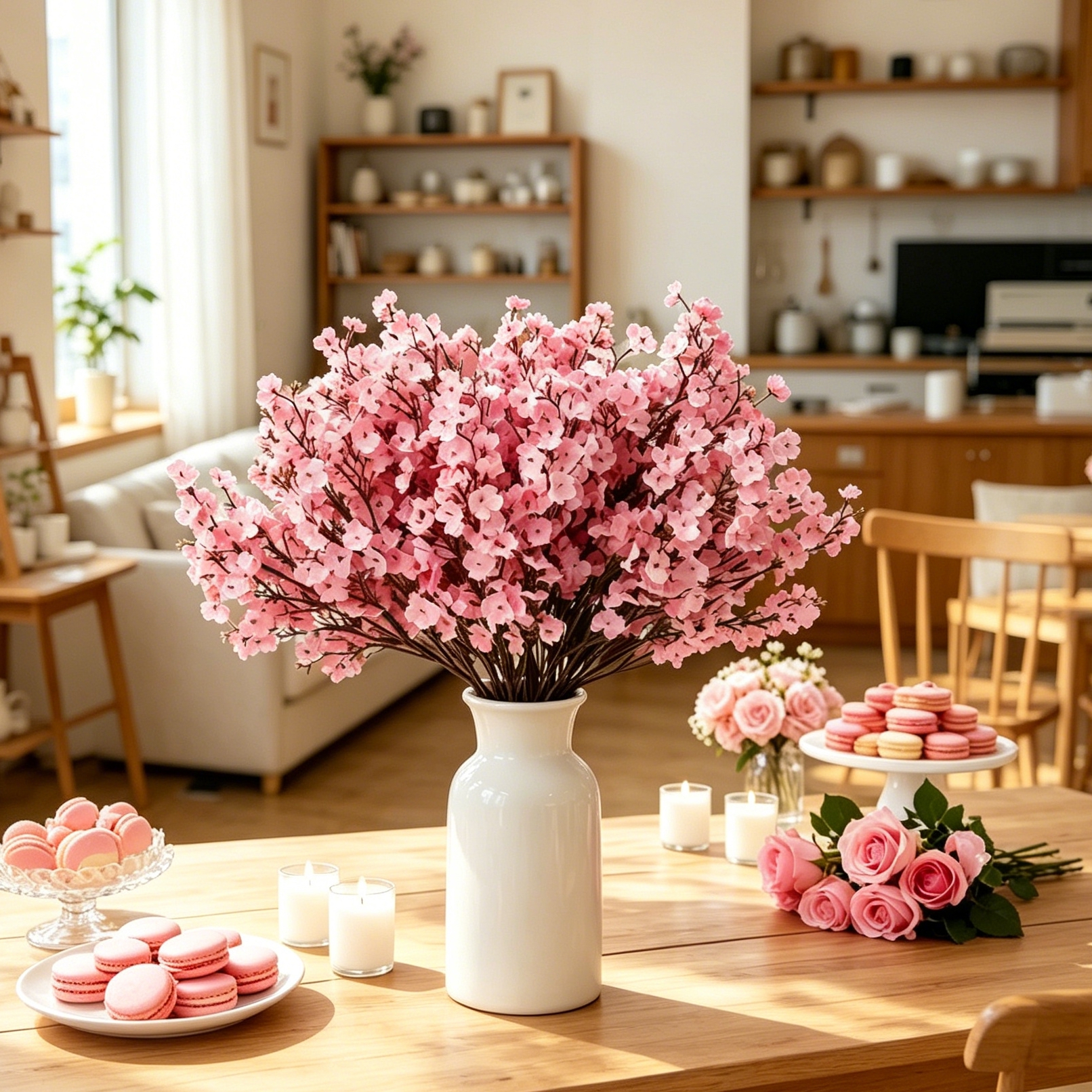 Artificial Flower Silk Gypsoph - Bonsai Garden Gift recensie en prijs