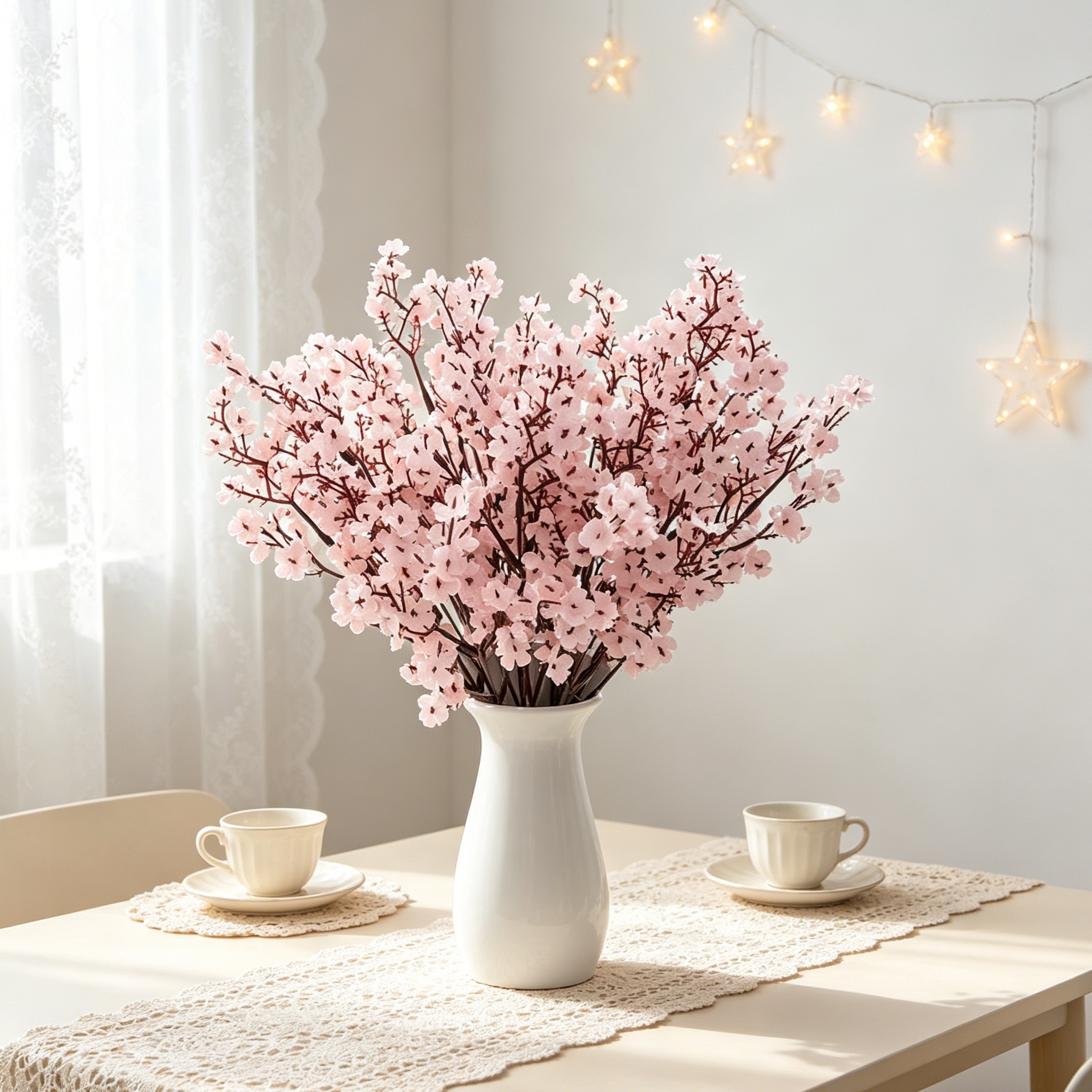 Artificial Flower Silk Gypsoph - Bonsai Garden Gift recensie en prijs