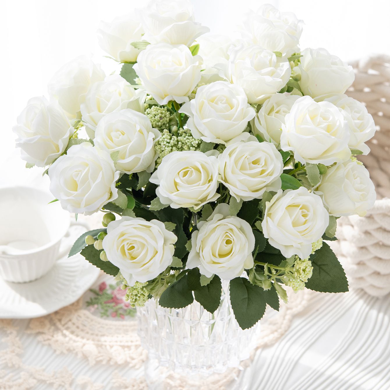 Artificial Flower Silk Rose Fe - Bonsai Garden Gift recensie en prijs