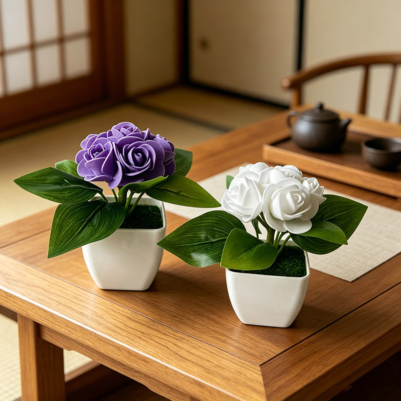 6-Flower Rose Simulation Small - Bonsai Garden Shop recensie en prijs