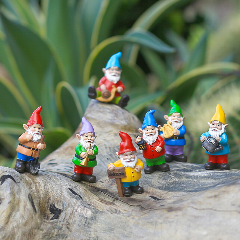 7Pcs/Set Miniature Funny Gnome - Bonsai Garden Gift recensie en prijs