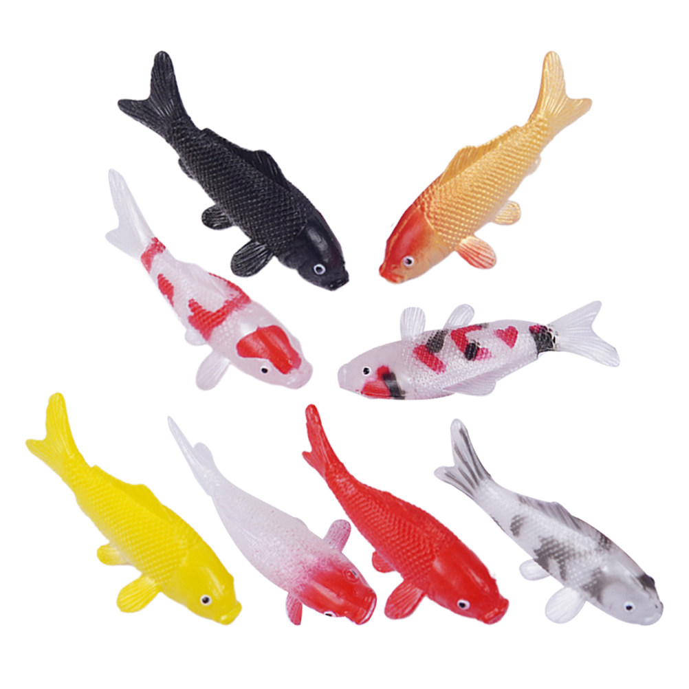 8Pcs Mini Koi Fish Statues PVC - Bonsai Koi Garden recensie en prijs