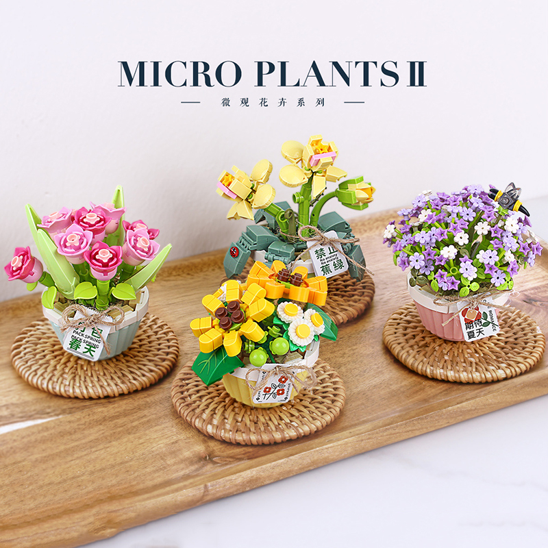 Flower Building Blocks DIY Pla - Bonsai Garden Lego recensie en prijs