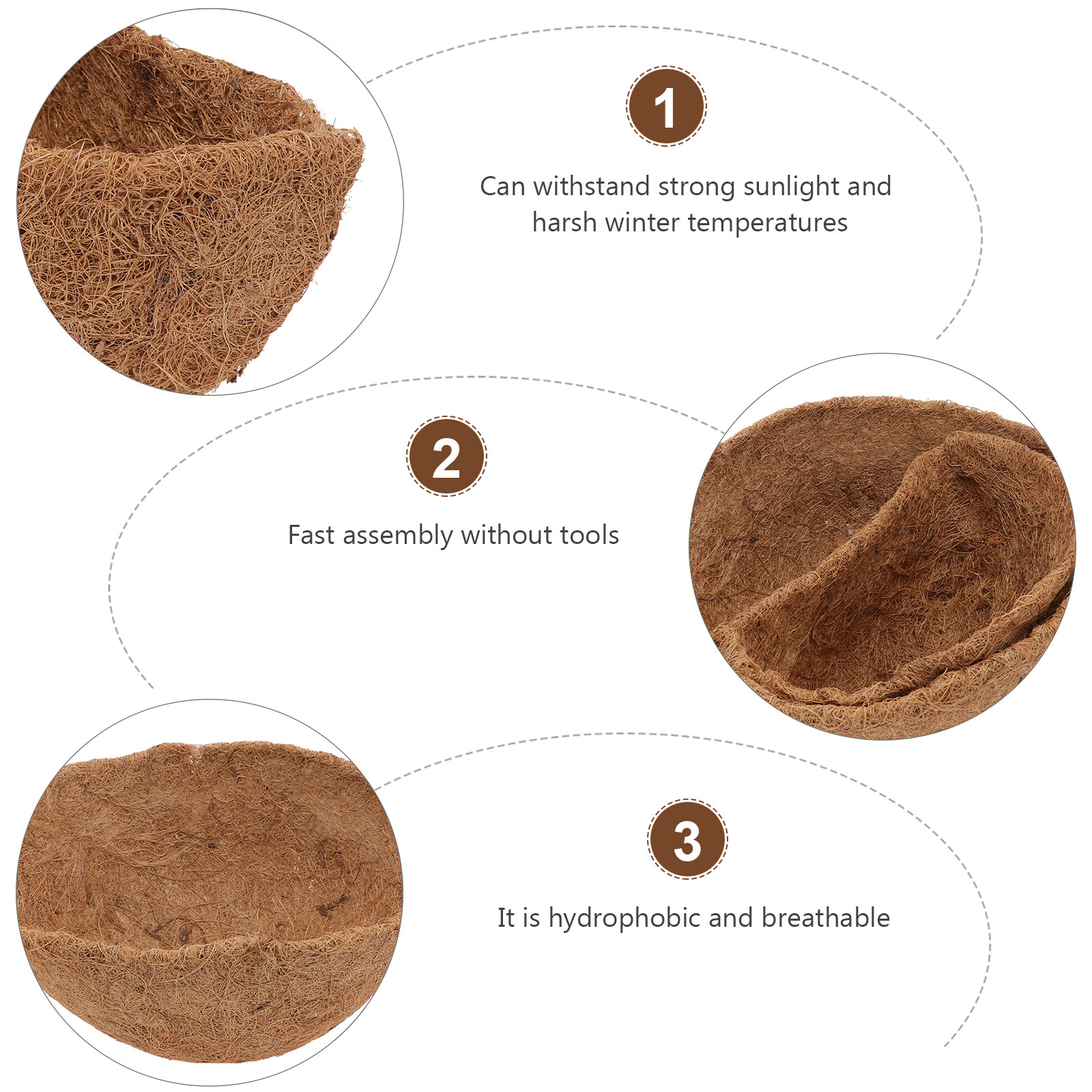 4Pcs Natural Coconut Fiber Flo - Bonsai Garden Shop recensie en prijs