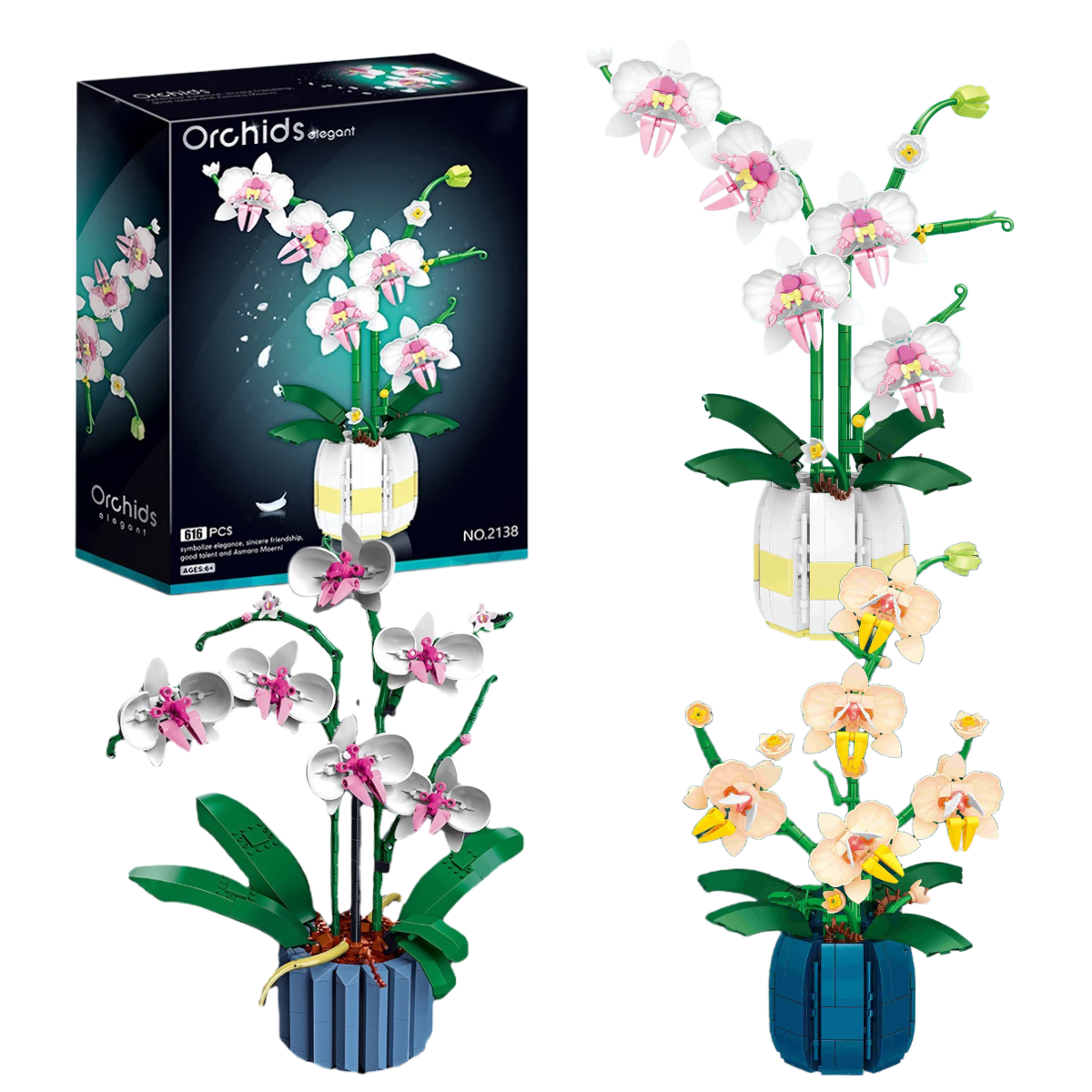 Funny Joy Orchid Flowers Bouqu - Bonsai Garden Lego recensie en prijs