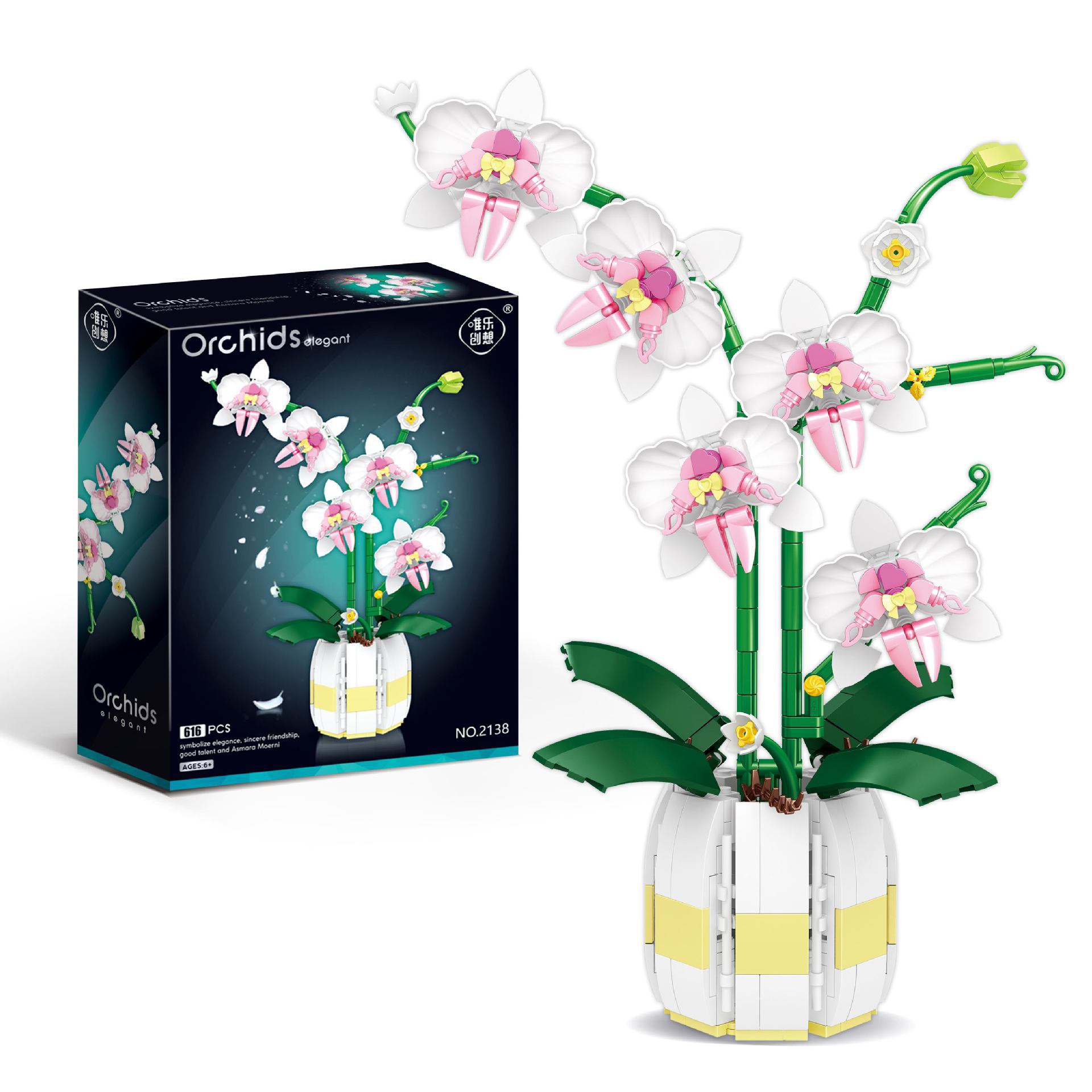 Funny Joy Orchid Flowers Bouqu - Bonsai Garden Lego recensie en prijs