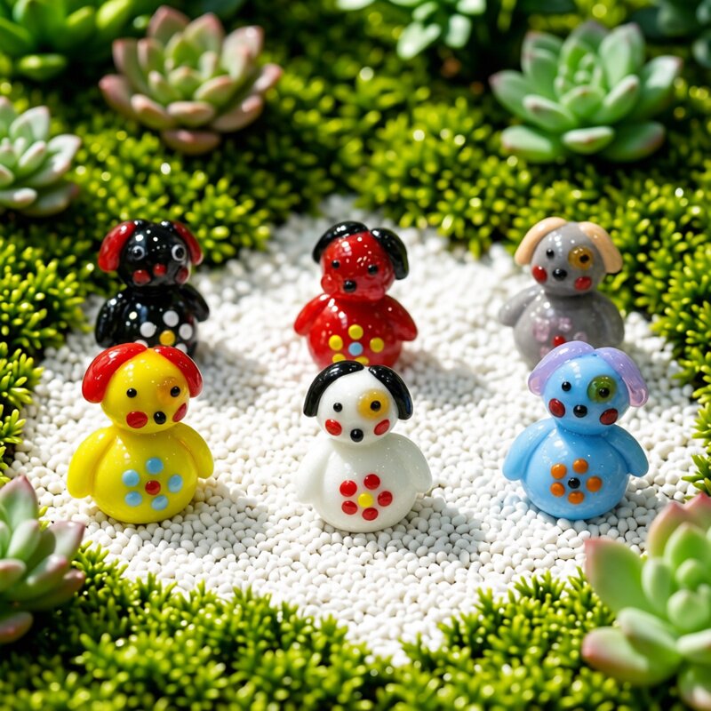 Cute Handmade Mini Glass Dog F - Bonsai Garden In Japan recensie en prijs