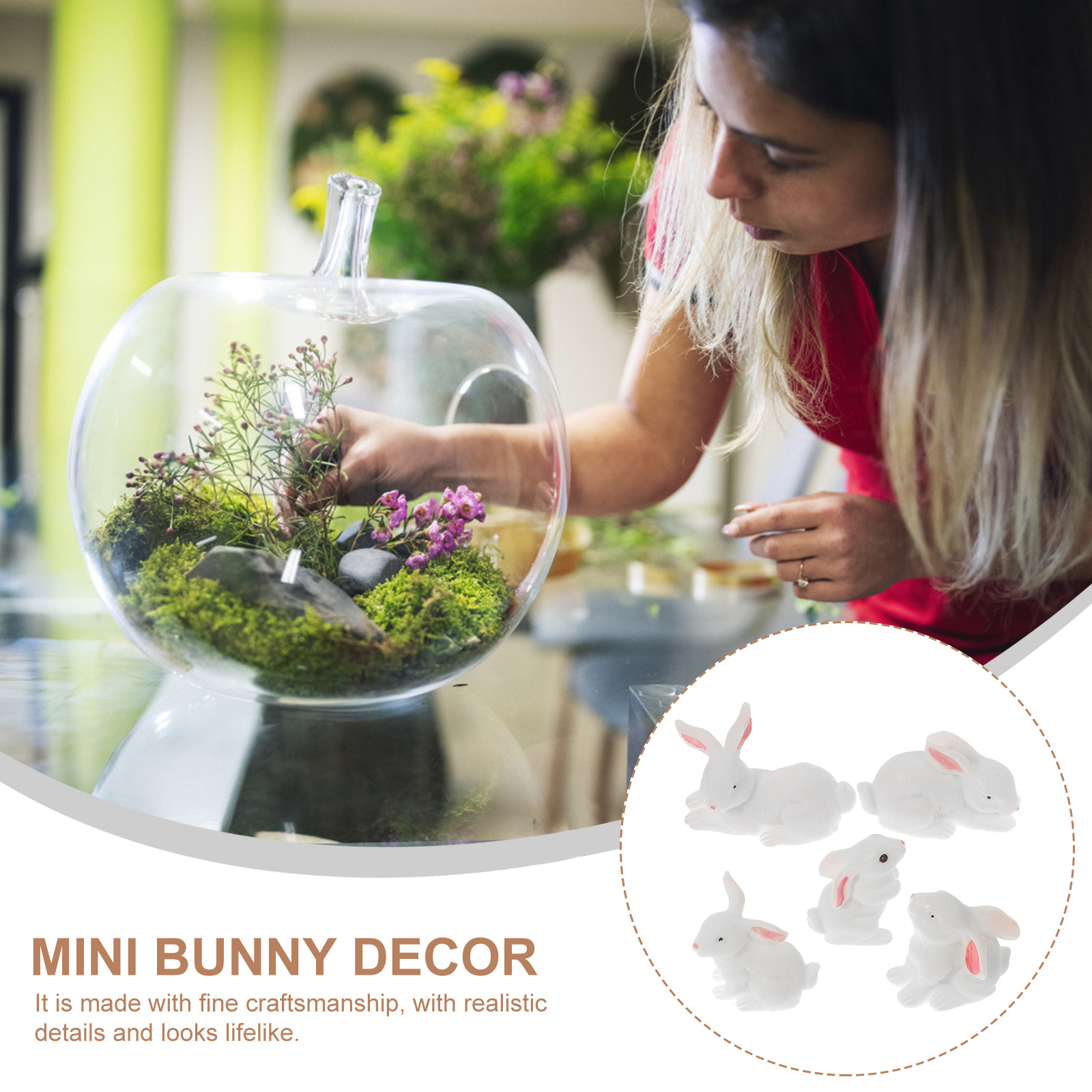 12Pcs Mini Resin Bunny Decor L - Bonsai Garden Plants recensie en prijs
