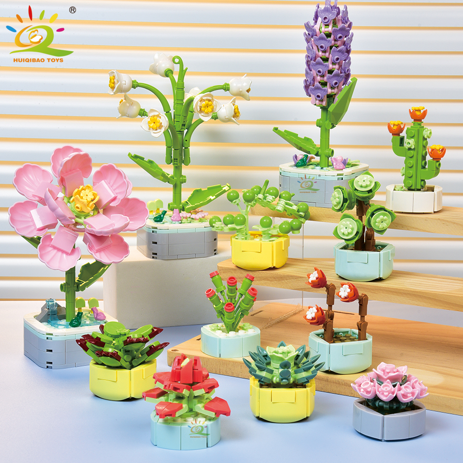 HUIQIBAO MOC Flower Succulents - Bonsai Garden Lego recensie en prijs